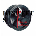 AXIAL FAN YWF4E-630S-p137/70-T,Commercial Cased Axial Extractor Canopy Kitchen Restaurant Industrial Duct Fan