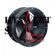 AXIAL FAN YWF4E-200S-T-P92/15-T,Industrial Duct Fan Cased Axial Commercial Kitchen Canopy Extractor (SUCTION)