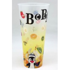 24OZ BOBA SLUSH CUPS,BUBBLE TEA CUPS NO LID