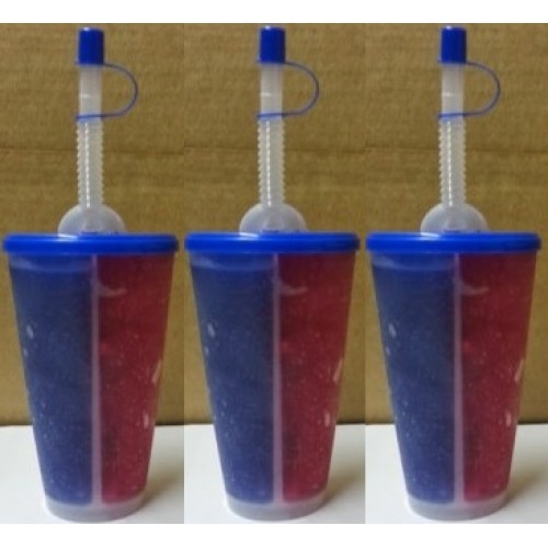 TWIST Slush Yard Cups 12OZ x 40 cups with lid and straw,novelty CUPS 