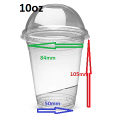 Plastic PET cups & Dome Lids Plain.  10oz (295ml) Plastic PET cups & Dome Lids Plain.  10oz (295ml)