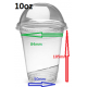 Plastic PET cups & Dome Lids Plain.  10oz (295ml) Plastic PET cups & Dome Lids Plain.  10oz (295ml)