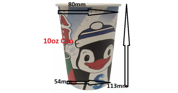 SUMTASA Paper cups 100X10OZ NO LIDS